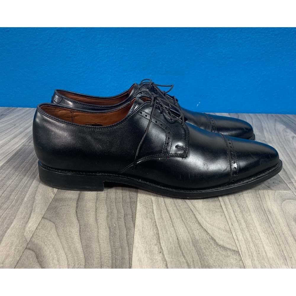 ALLEN EDMONDS Clifton Cap Toe Black Oxford Shoes Size 12 Made In USA